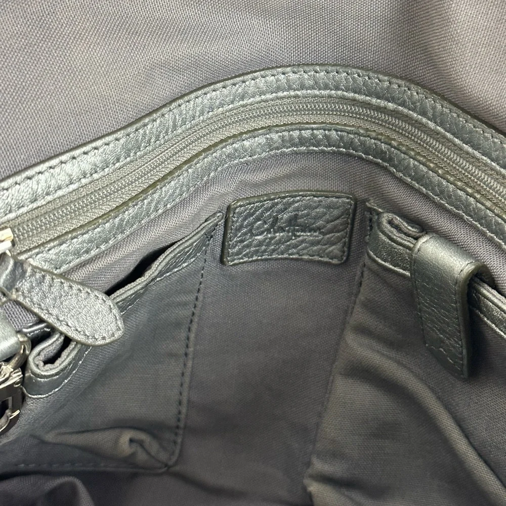 Leather Pleated Hobo Bag